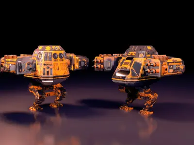 3D Sci-Fi Mech Robot Warrior Model with high details 3D model