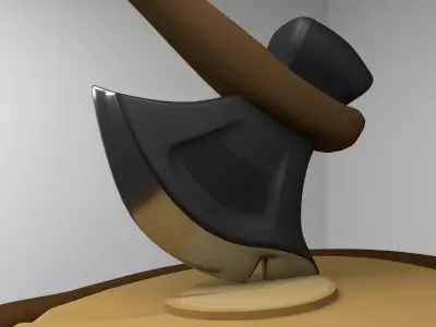 Axe Low Poly 3D Model Low-poly 3D model