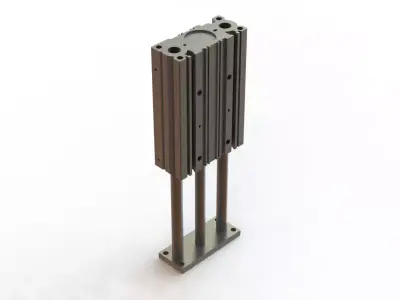 Cilindro Pneumatico SMC MGPL50 175Z Guided Pneumatic Cylinder 3D model