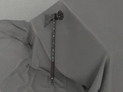 One hand battleaxe  Free 3D model