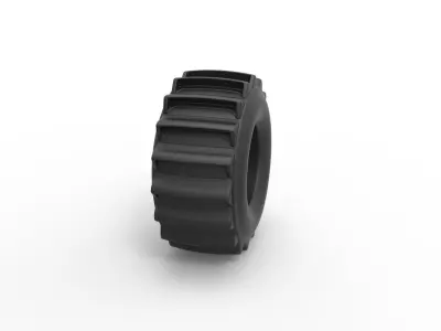 Dirt dragster rear tire 5 Scale 1 to 25 3D print model