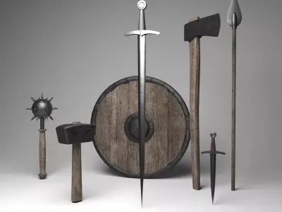 weapons medieval 3D model