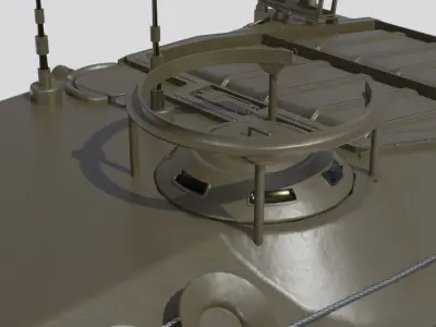 army tank 3D model High Poly Low-poly 3D model