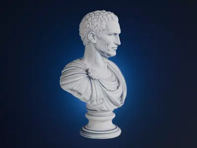 Julius Caesar Bust 3 Versions 3D model