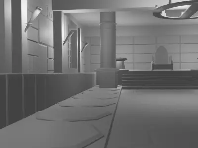 medieval castle Low-poly 3D model get