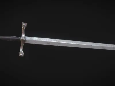 Medieval Knight Sword 01 Low-poly 3D model