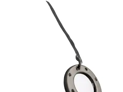 Aged Industrial Metal Shackle Chain Low-poly 3D model