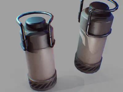 sci-fi barrels game-ready Low-poly 3D model