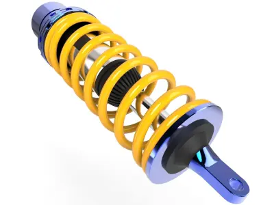shock absorber Low-poly 3D model by tiss