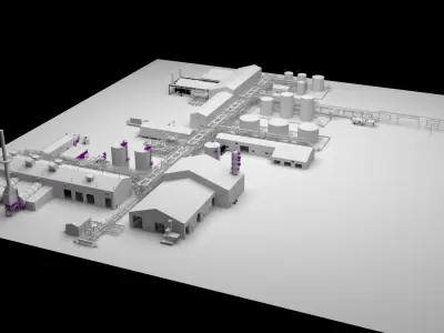 factory 3D model purchase