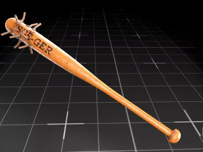 Bolted Bat Low-poly 3D model
