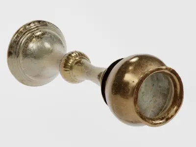 Brass Pot Stand Victorian photogrammetry scan PBR 4K textures Low-poly 3D model