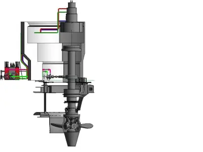 Details of embeddment for a 6m Dia Kaplan Turbine 3D model