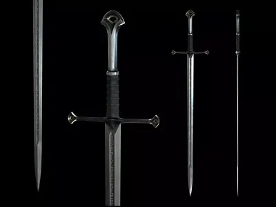 ANDURIL SWORD - LORD OF THE RINGS 3D model