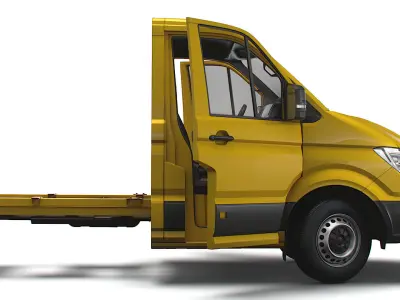 VW Crafter Chassis SingleCab L3 HQInterior 2023 3D model