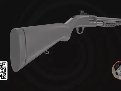 3D Model Mossberg 590 - Professional Police Tactical Shotgun 3D model