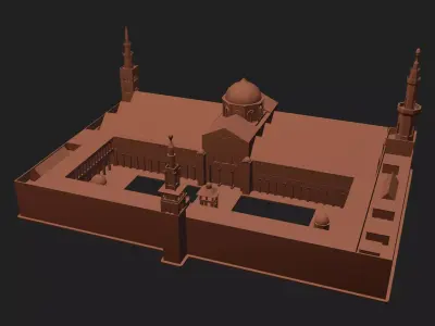 Historic Great Mosque Damascus Architectural Free 3D model