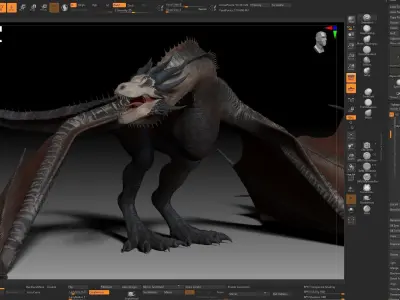 Dinosaur Wyvern Type Dragon 2 Sculpt Project 3D model