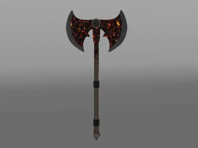 Lava Axe Low-poly 3D model