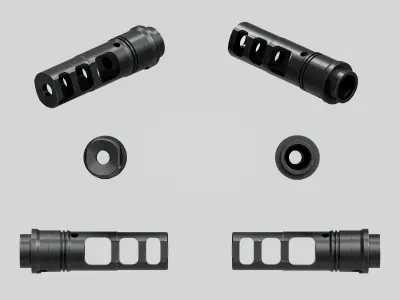 SFMB-338 SOCOM Muzzle Brake Suppressor Adapter Low-poly 3D model buy