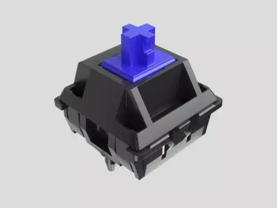 Cherry MX switches keyboard keys 3D model