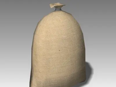 Bag 03 flour bag Low-poly 3D model