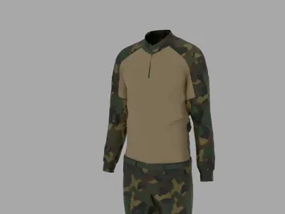 Military Uniform Low-poly 3D model