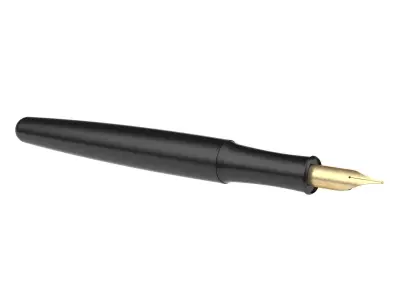 Ink fountain pen 02 3D model