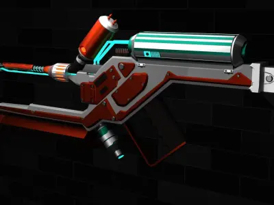 Project-X futuristic weapon Low-poly 3D model