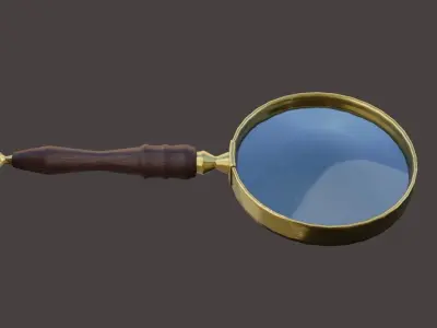 Magnifying Glass 3D Model  Low-poly 3D model