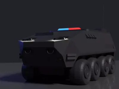 Police armored van 3D model