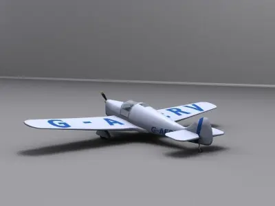 Miles-Whitney-Straight airplane Low-poly 3D model