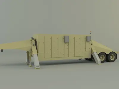 trailer an tpy 2 radar 3D model