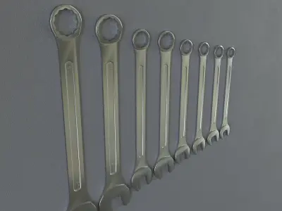 Wrenches set of 3D model