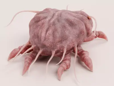 Scabies Mite Low-poly 3D model