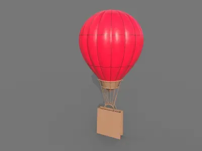 Shopping advt Parachute 3D model