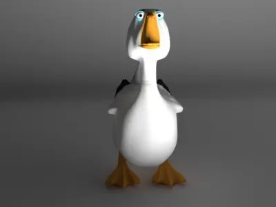 Goose Bird Low-poly 3D model