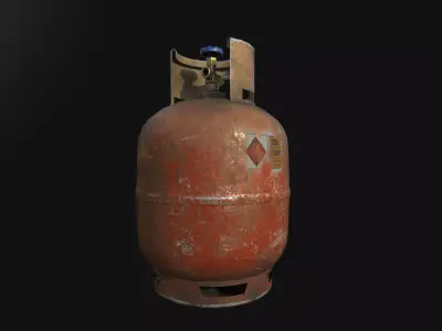 Gas cylinder 3D model 4