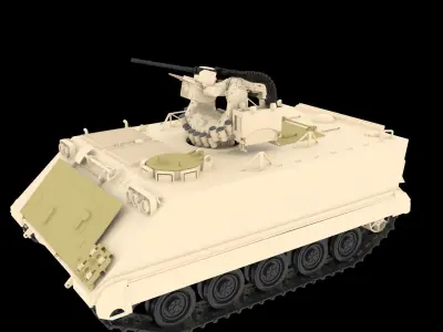 M113 TANK APC with moreeb 2 or Guardian 20 REMOTE WEAPON STATION 3D model