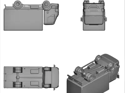 airport truck 3D print model