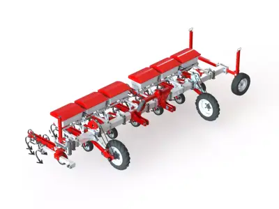 WG 0002 - Inter-row cultivator with dry fertilizer 400 3D model