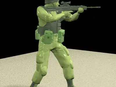 British Soldier re-built 3D model