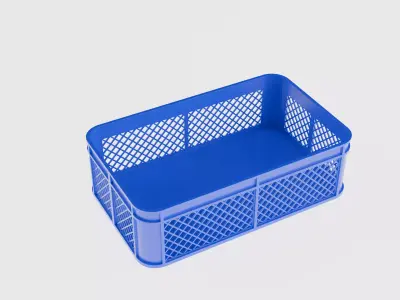 Plastic Crate Low-poly 3D model purchase