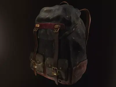 Backpack 3 Low-poly 3D model
