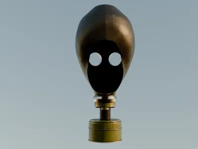 Gas Mask Low-poly 3D model