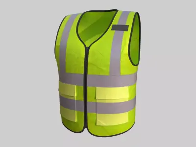 Safety Vest - High-Visibility Reflective Vest Low-poly 3D model