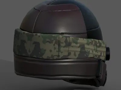 Helmet scifi military combat 3d model low poly  Low-poly 3D model 3