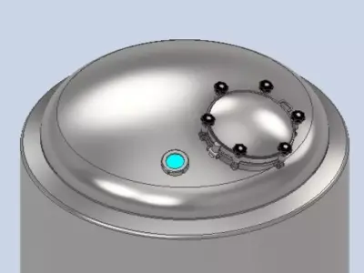 ASME BPE Pressure Vessel  Industrial Sanitary Tank 5000 L 3D model