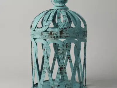 Jennifer Bird Cage Decor 3D model