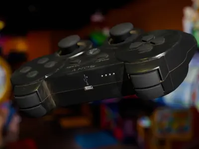 PS3 CONTROLLER Low-poly 3D model